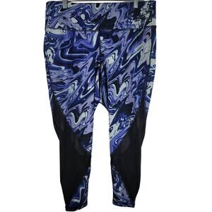 Lane Bryant Livi Active Blue Purple WhiteWomen's Athletic Leggings 18/20